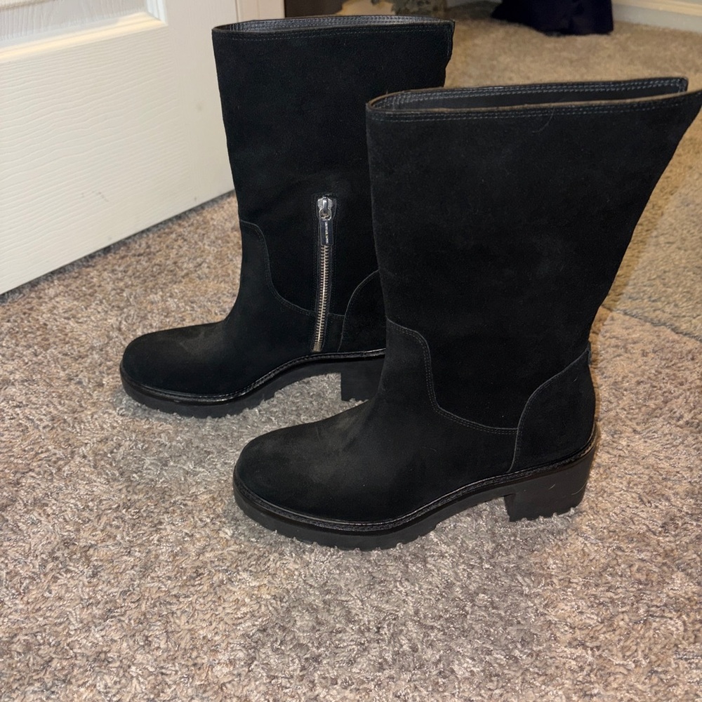 Michael Kors Suede Black Booties NWOB - Picture 3 of 4